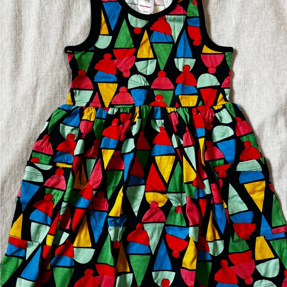 Hanna Andersson Sleeveless IceCream Cone Print Dress with Pockets, NWOT
